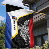 Personalised PNG Gulf Province Garden Flag Bird of Paradise Tattoo Flag Motif LT9 - Polynesian Pride