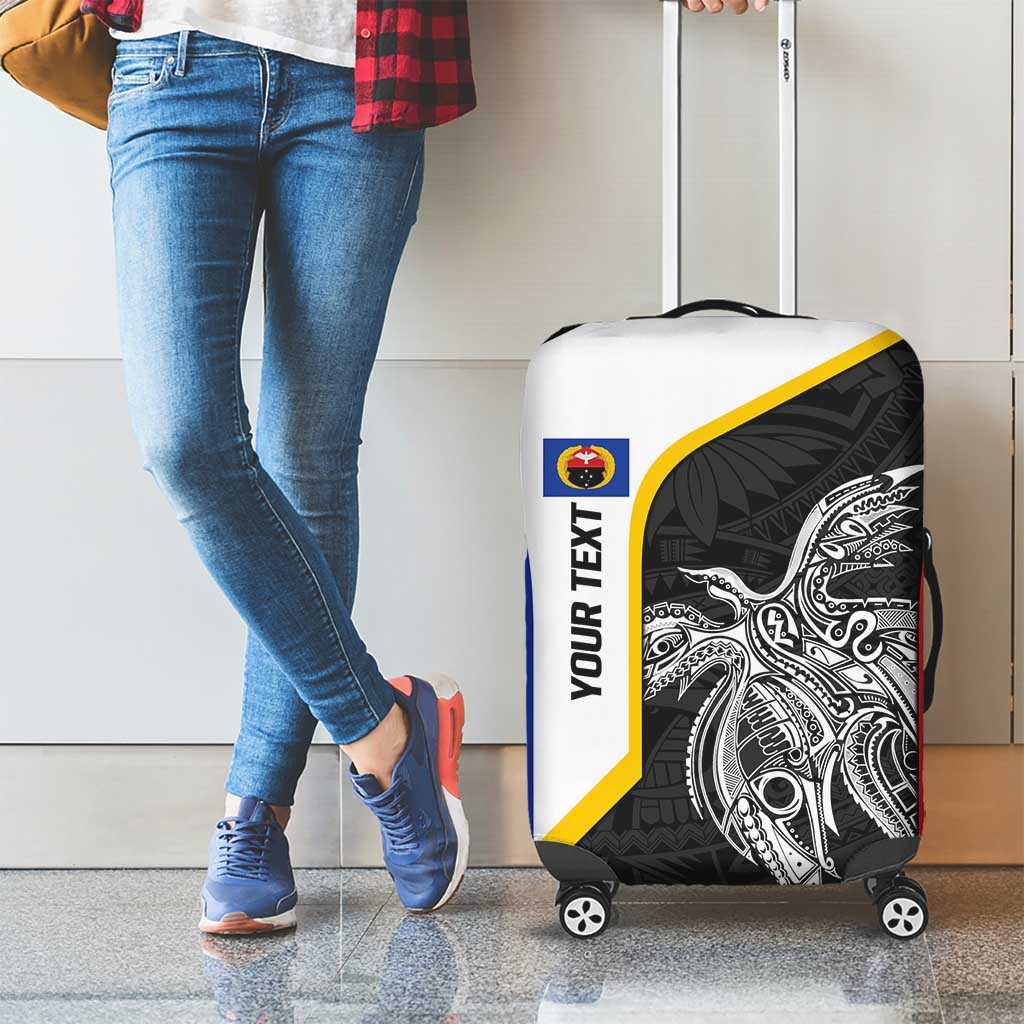 Personalised PNG Gulf Province Luggage Cover Bird of Paradise Tattoo Flag Motif LT9 - Polynesian Pride