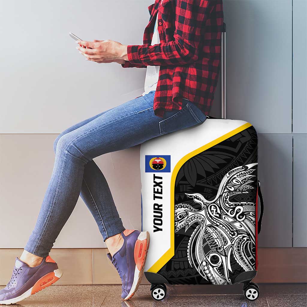 Personalised PNG Gulf Province Luggage Cover Bird of Paradise Tattoo Flag Motif LT9 - Polynesian Pride