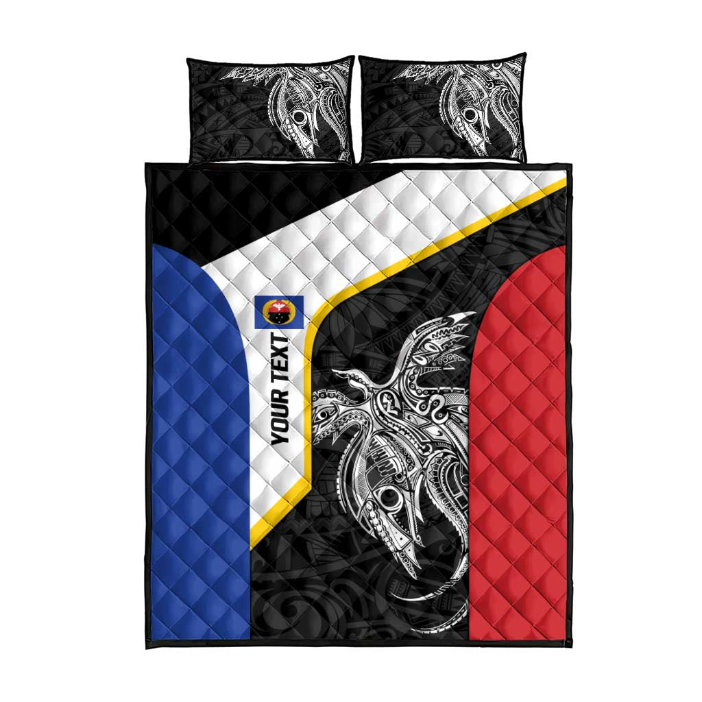 Personalised PNG Gulf Province Quilt Bed Set Bird of Paradise Tattoo Flag Motif LT9 - Polynesian Pride