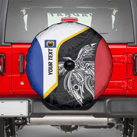 Personalised PNG Gulf Province Spare Tire Cover Bird of Paradise Tattoo Flag Motif LT9 - Polynesian Pride