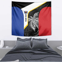 Personalised PNG Gulf Province Tapestry Bird of Paradise Tattoo Flag Motif LT9 - Polynesian Pride