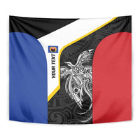 Personalised PNG Gulf Province Tapestry Bird of Paradise Tattoo Flag Motif LT9 - Polynesian Pride