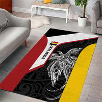 Personalised PNG Madang Province Area Rug Bird of Paradise Tattoo Flag Motif LT9 - Polynesian Pride