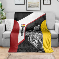 Personalised PNG Madang Province Blanket Bird of Paradise Tattoo Flag Motif LT9 - Polynesian Pride