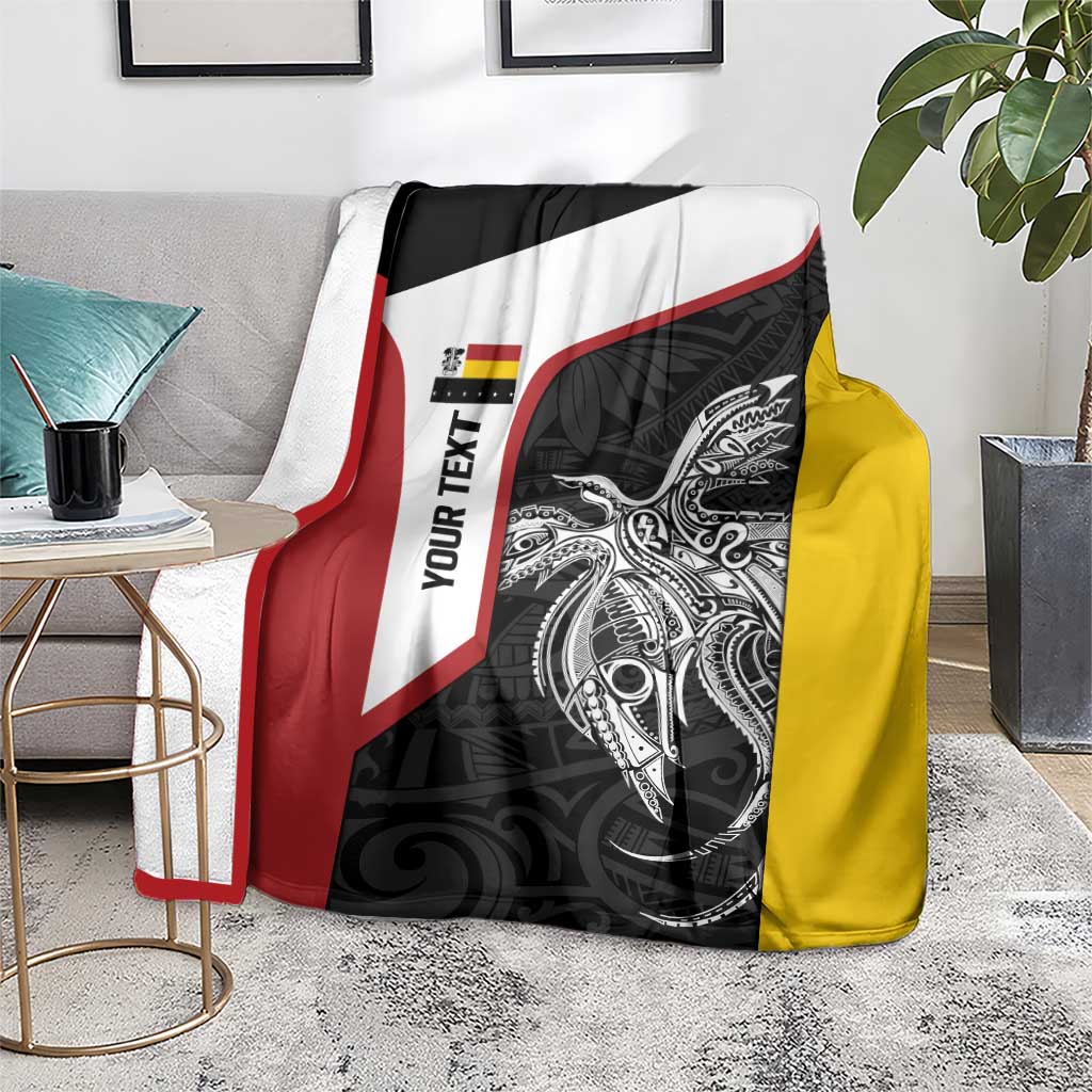 Personalised PNG Madang Province Blanket Bird of Paradise Tattoo Flag Motif LT9 - Polynesian Pride