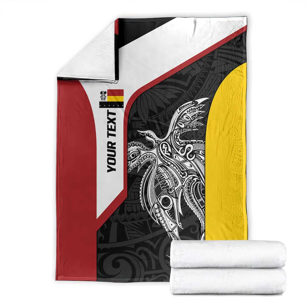 Personalised PNG Madang Province Blanket Bird of Paradise Tattoo Flag Motif LT9 - Polynesian Pride