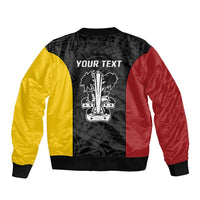 Personalised PNG Madang Province Bomber Jacket Bird of Paradise Tattoo Flag Motif LT9 - Polynesian Pride