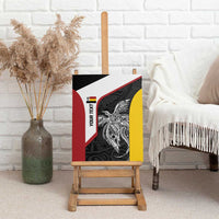 Personalised PNG Madang Province Canvas Wall Art Bird of Paradise Tattoo Flag Motif LT9 - Polynesian Pride