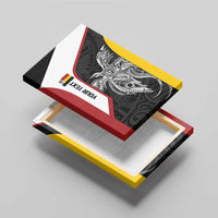 Personalised PNG Madang Province Canvas Wall Art Bird of Paradise Tattoo Flag Motif LT9 - Polynesian Pride
