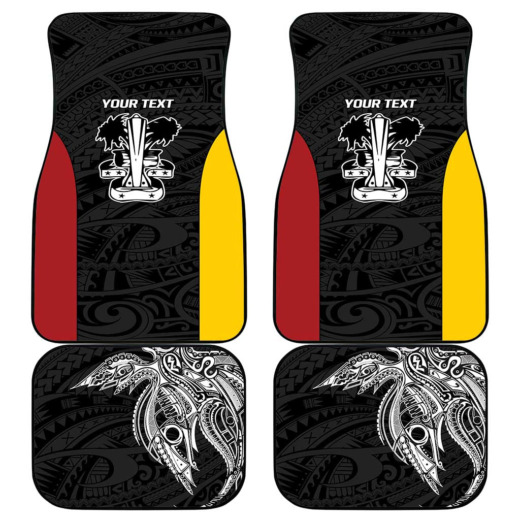 Personalised PNG Madang Province Car Mats Bird of Paradise Tattoo Flag Motif LT9 - Polynesian Pride