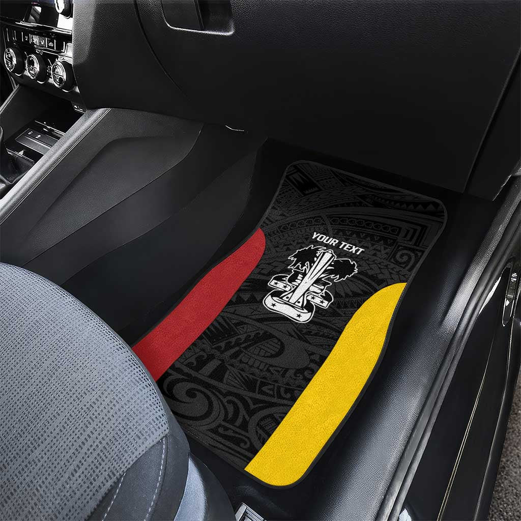 Personalised PNG Madang Province Car Mats Bird of Paradise Tattoo Flag Motif LT9 - Polynesian Pride