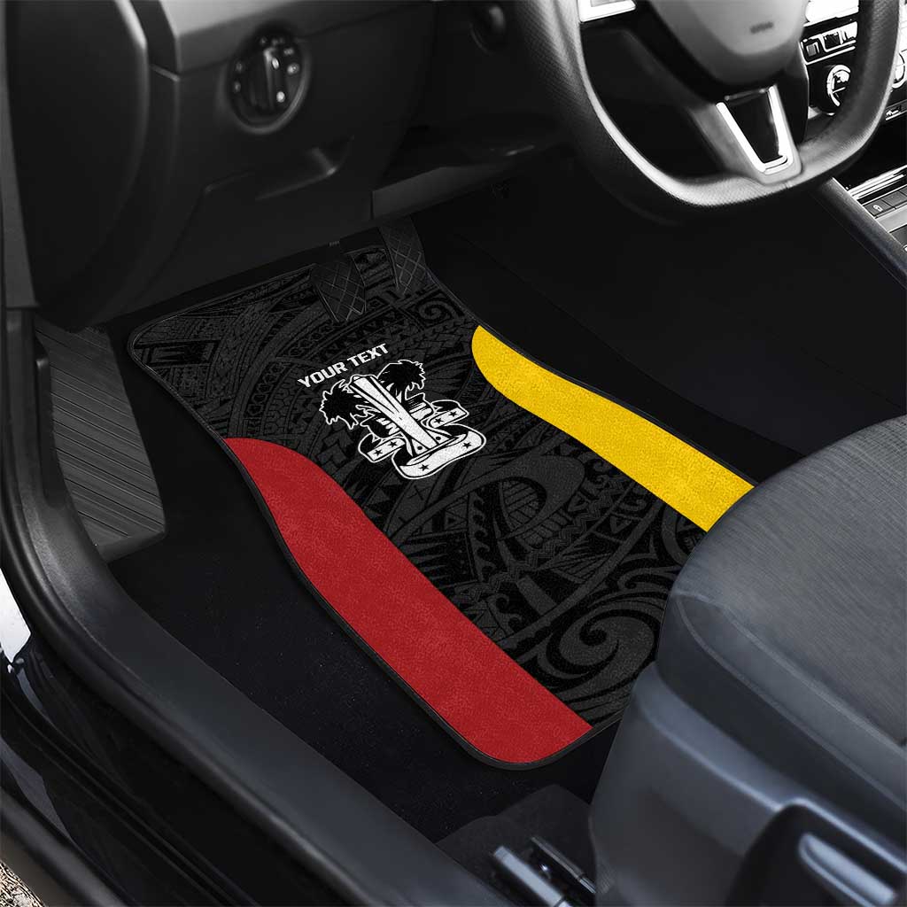 Personalised PNG Madang Province Car Mats Bird of Paradise Tattoo Flag Motif LT9 - Polynesian Pride