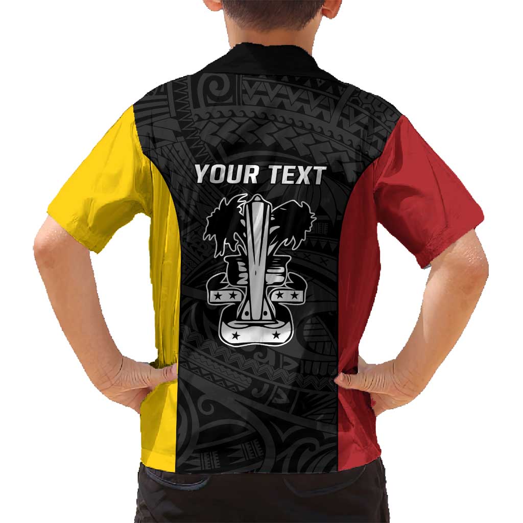 Personalised PNG Madang Province Family Matching Long Sleeve Bodycon Dress and Hawaiian Shirt Bird of Paradise Tattoo Flag Motif LT9 - Polynesian Pride