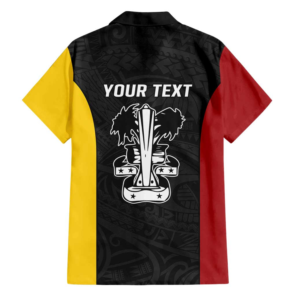 Personalised PNG Madang Province Family Matching Off Shoulder Maxi Dress and Hawaiian Shirt Bird of Paradise Tattoo Flag Motif LT9 - Polynesian Pride