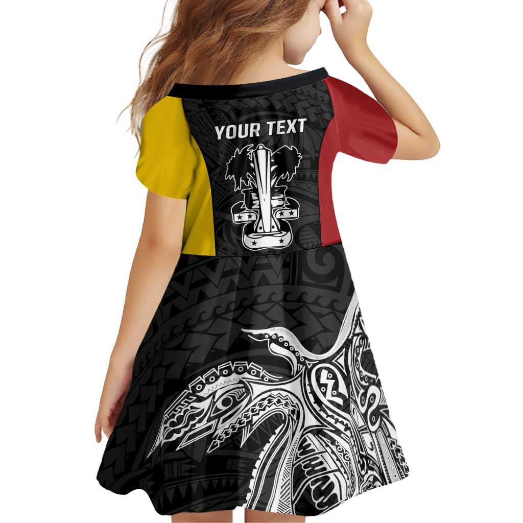 Personalised PNG Madang Province Family Matching Off Shoulder Short Dress and Hawaiian Shirt Bird of Paradise Tattoo Flag Motif LT9 - Polynesian Pride