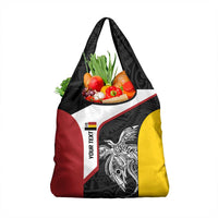 Personalised PNG Madang Province Grocery Bag Bird of Paradise Tattoo Flag Motif LT9 1-pack One Size Yellow - Polynesian Pride