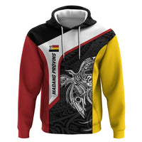 Personalised PNG Madang Province Hoodie Bird of Paradise Tattoo Flag Motif LT9 Pullover Hoodie Yellow - Polynesian Pride