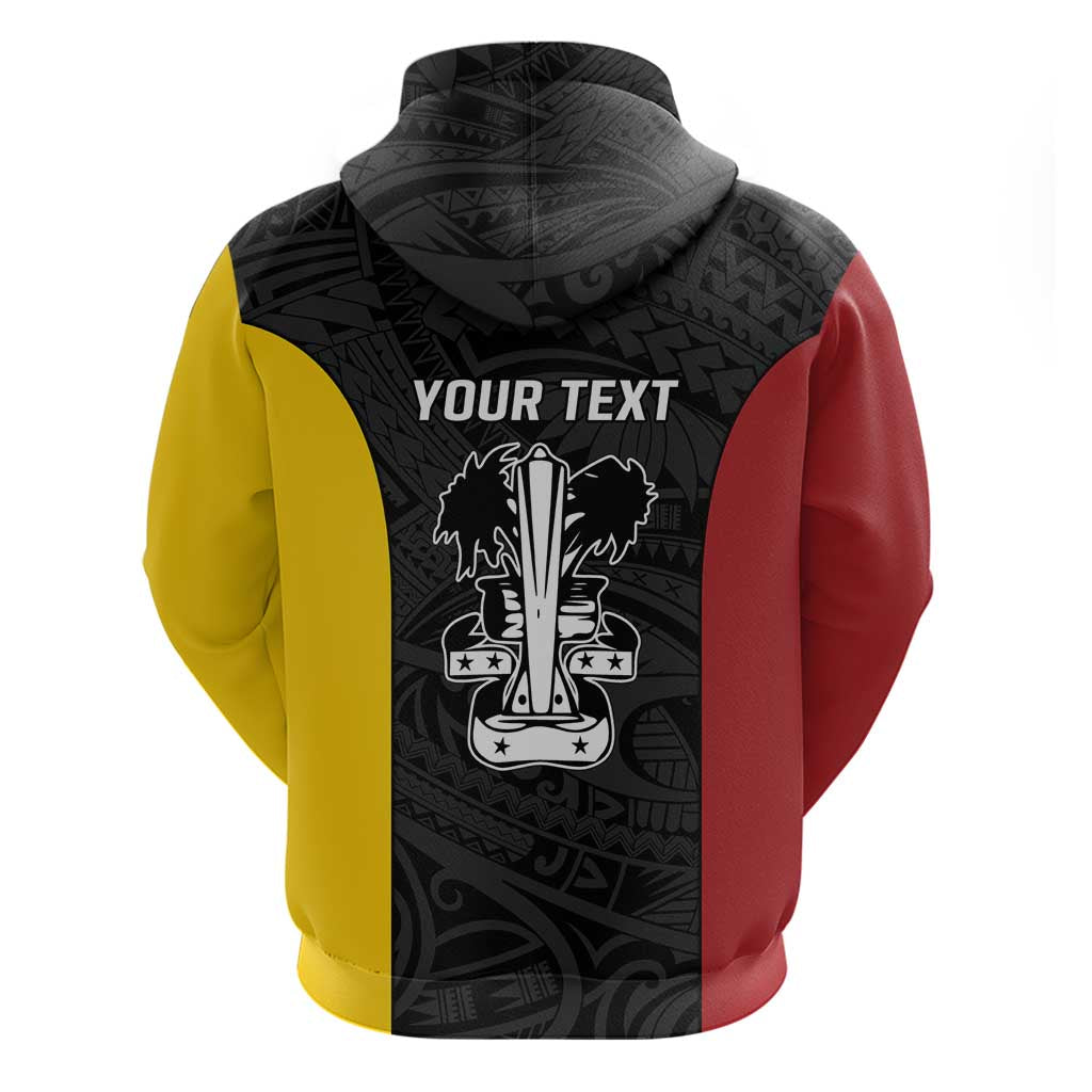 Personalised PNG Madang Province Hoodie Bird of Paradise Tattoo Flag Motif LT9 - Polynesian Pride