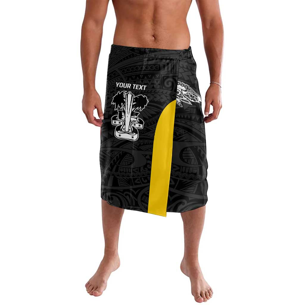 Personalised PNG Madang Province Lavalava Bird of Paradise Tattoo Flag Motif LT9 Yellow - Polynesian Pride