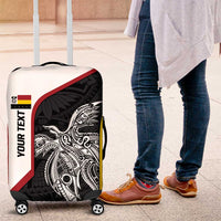 Personalised PNG Madang Province Luggage Cover Bird of Paradise Tattoo Flag Motif LT9 Yellow - Polynesian Pride
