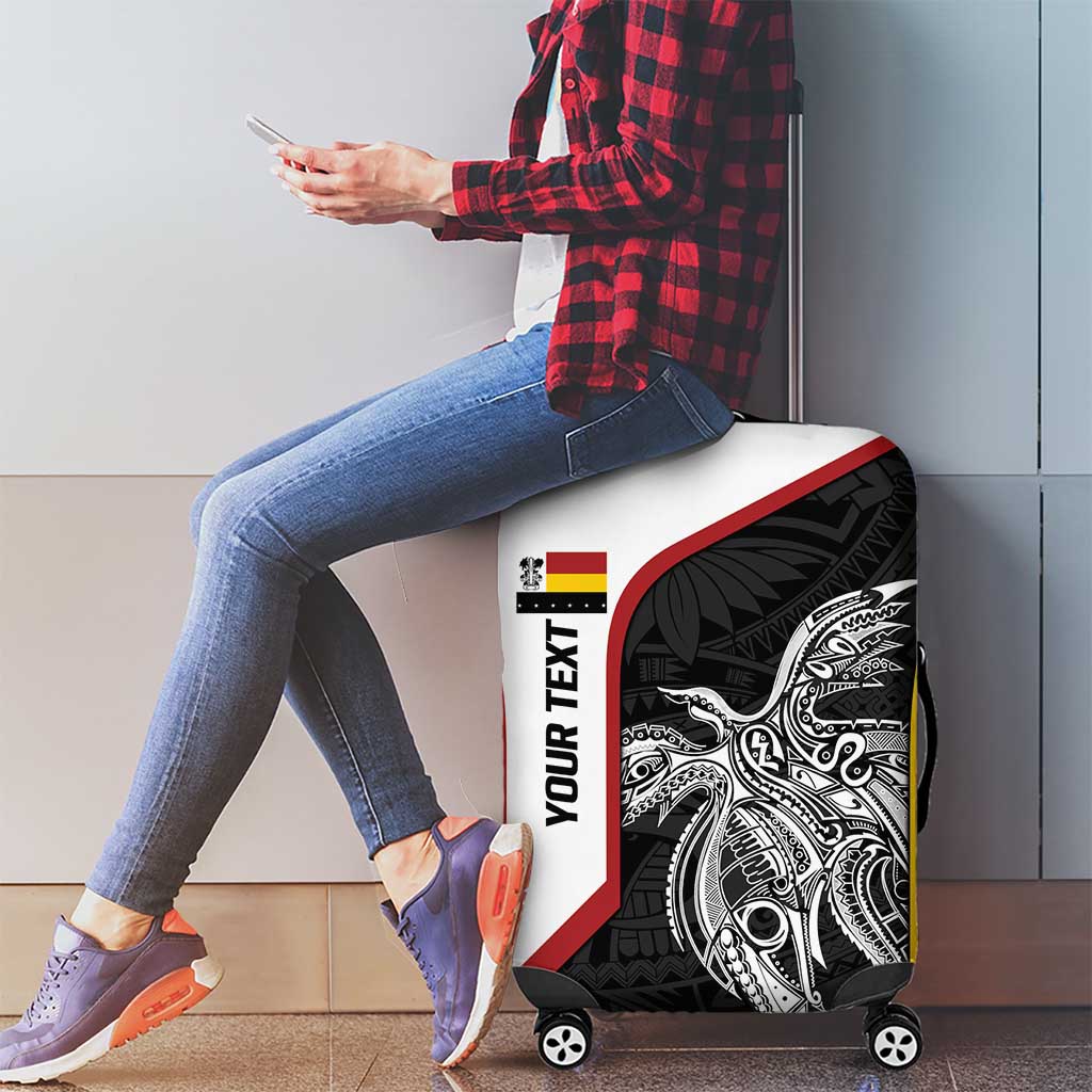 Personalised PNG Madang Province Luggage Cover Bird of Paradise Tattoo Flag Motif LT9 - Polynesian Pride