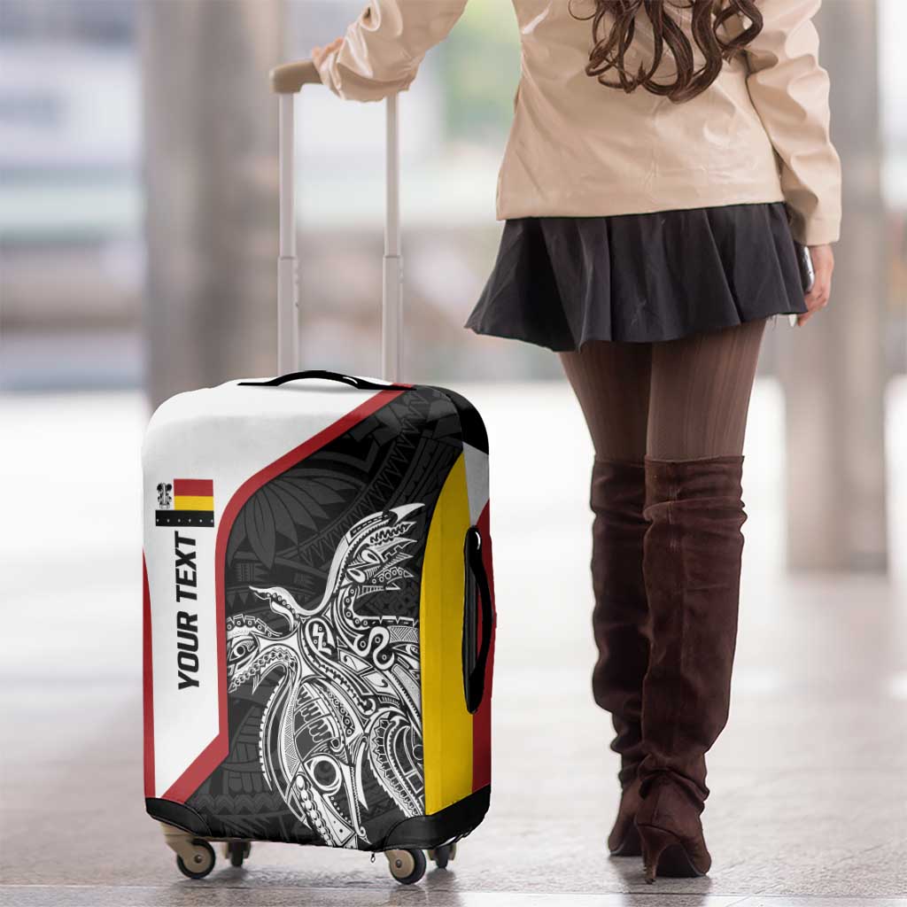 Personalised PNG Madang Province Luggage Cover Bird of Paradise Tattoo Flag Motif LT9 - Polynesian Pride