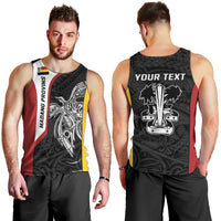 Personalised PNG Madang Province Men Tank Top Bird of Paradise Tattoo Flag Motif LT9 - Polynesian Pride