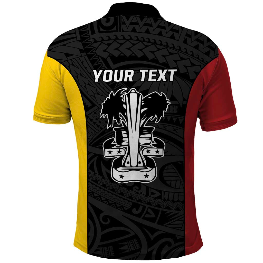 Personalised PNG Madang Province Polo Shirt Bird of Paradise Tattoo Flag Motif LT9 - Polynesian Pride