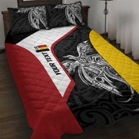 Personalised PNG Madang Province Quilt Bed Set Bird of Paradise Tattoo Flag Motif LT9 Yellow - Polynesian Pride