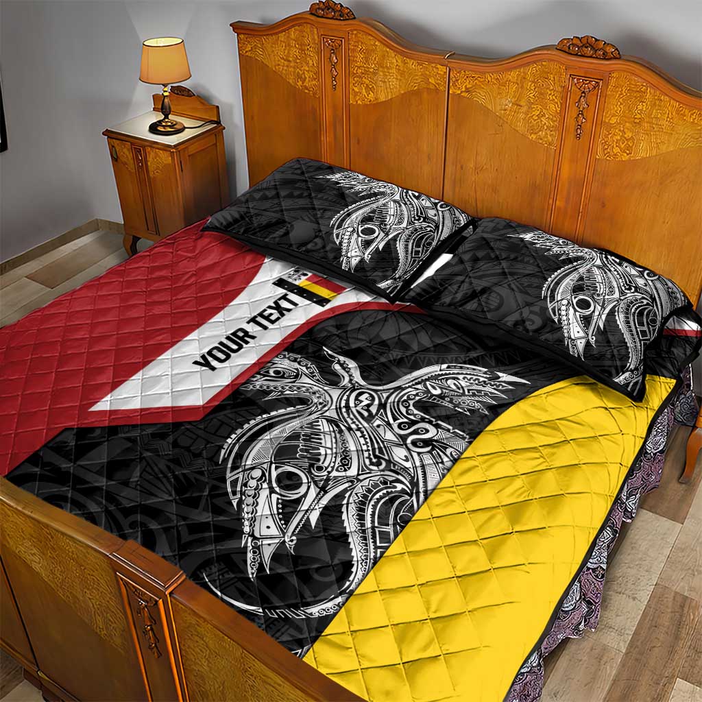 Personalised PNG Madang Province Quilt Bed Set Bird of Paradise Tattoo Flag Motif LT9 - Polynesian Pride