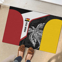 Personalised PNG Madang Province Rubber Doormat Bird of Paradise Tattoo Flag Motif LT9 - Polynesian Pride