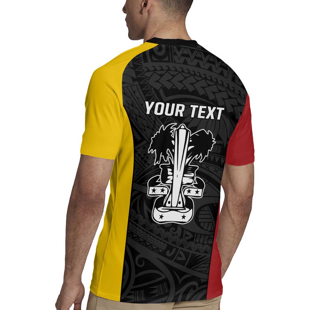 Personalised PNG Madang Province Rugby Jersey Bird of Paradise Tattoo Flag Motif LT9 - Polynesian Pride