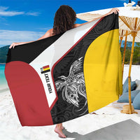 Personalised PNG Madang Province Sarong Bird of Paradise Tattoo Flag Motif LT9 One Size 44 x 66 inches Yellow - Polynesian Pride