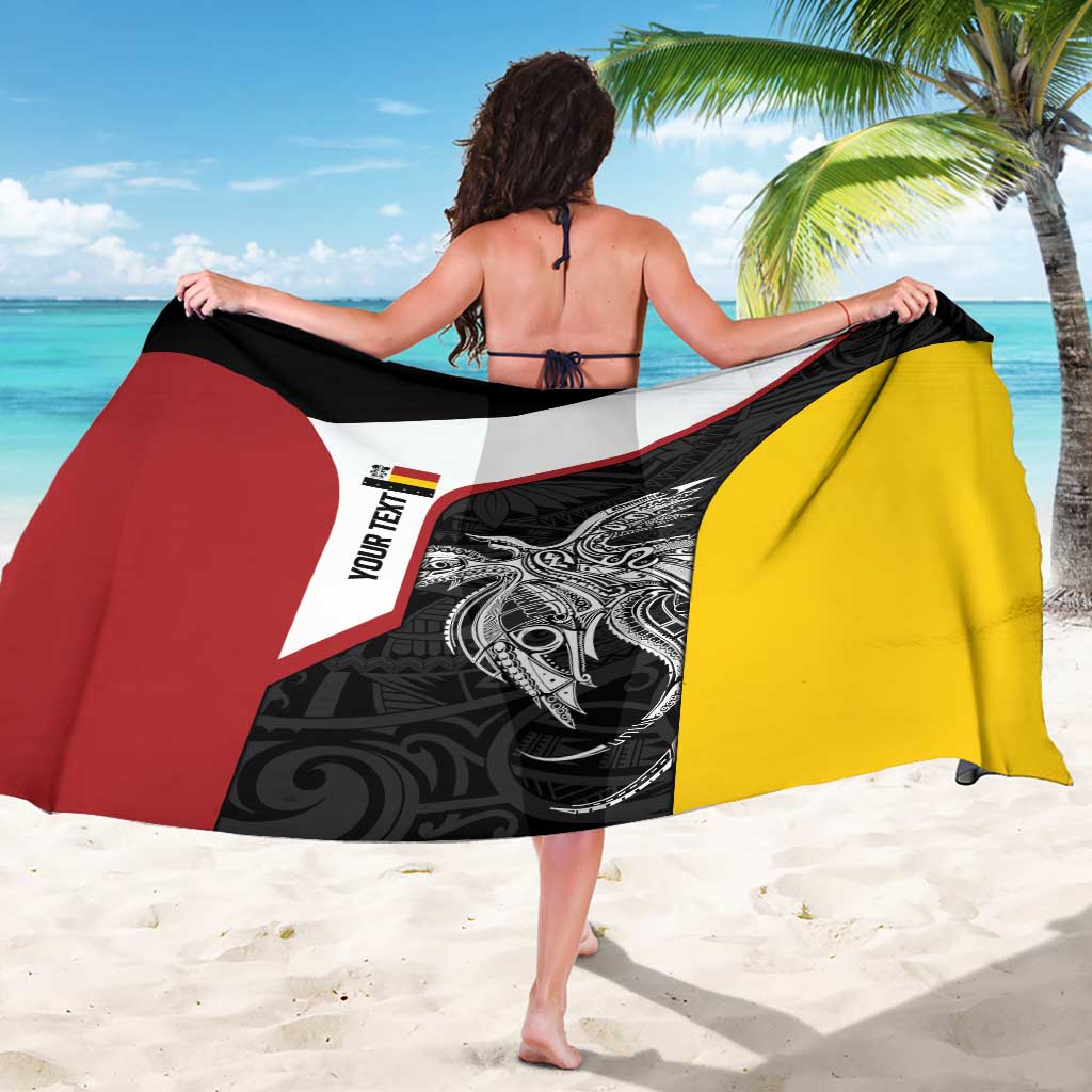 Personalised PNG Madang Province Sarong Bird of Paradise Tattoo Flag Motif LT9 - Polynesian Pride