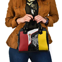 Personalised PNG Madang Province Shoulder Handbag Bird of Paradise Tattoo Flag Motif LT9 - Polynesian Pride