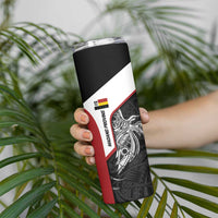 Personalised PNG Madang Province Skinny Tumbler Bird of Paradise Tattoo Flag Motif LT9 - Polynesian Pride