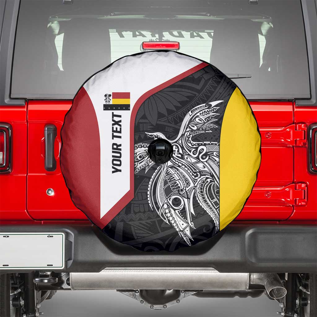 Personalised PNG Madang Province Spare Tire Cover Bird of Paradise Tattoo Flag Motif LT9 - Polynesian Pride