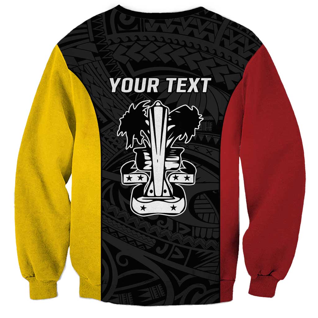 Personalised PNG Madang Province Sweatshirt Bird of Paradise Tattoo Flag Motif LT9 - Polynesian Pride