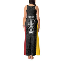 Personalised PNG Madang Province Tank Maxi Dress Bird of Paradise Tattoo Flag Motif LT9 - Polynesian Pride