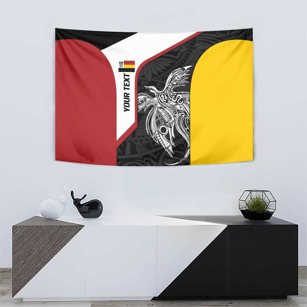 Personalised PNG Madang Province Tapestry Bird of Paradise Tattoo Flag Motif LT9 - Polynesian Pride