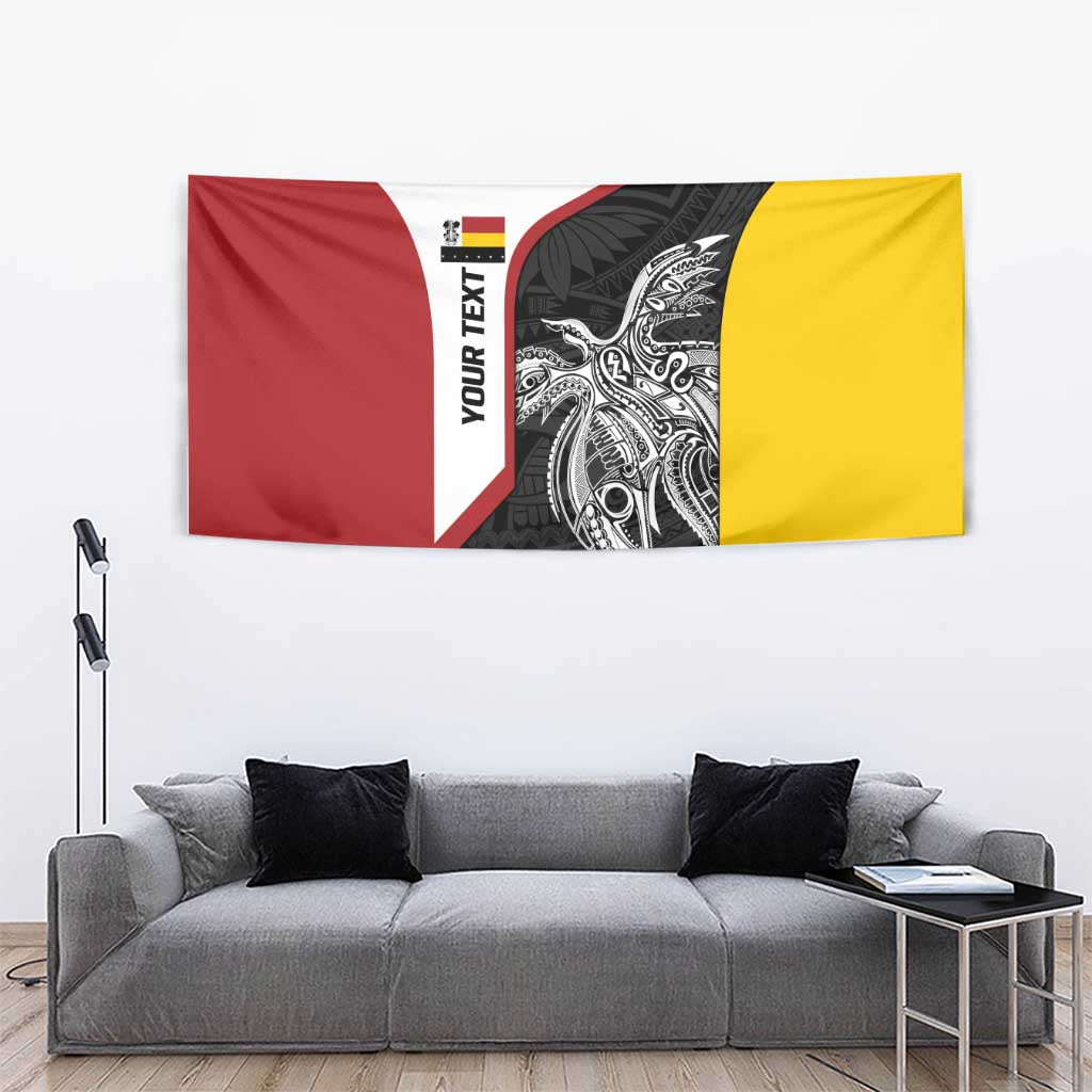 Personalised PNG Madang Province Tapestry Bird of Paradise Tattoo Flag Motif LT9 - Polynesian Pride