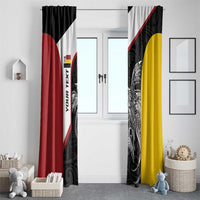 Personalised PNG Madang Province Window Curtain Bird of Paradise Tattoo Flag Motif LT9 - Polynesian Pride