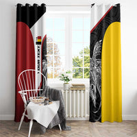 Personalised PNG Madang Province Window Curtain Bird of Paradise Tattoo Flag Motif LT9 - Polynesian Pride