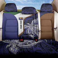 Personalised PNG Manus Province Back Car Seat Cover Bird of Paradise Tattoo Flag Motif LT9 One Size Blue - Polynesian Pride