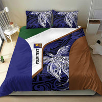 Personalised PNG Manus Province Bedding Set Bird of Paradise Tattoo Flag Motif LT9 - Polynesian Pride