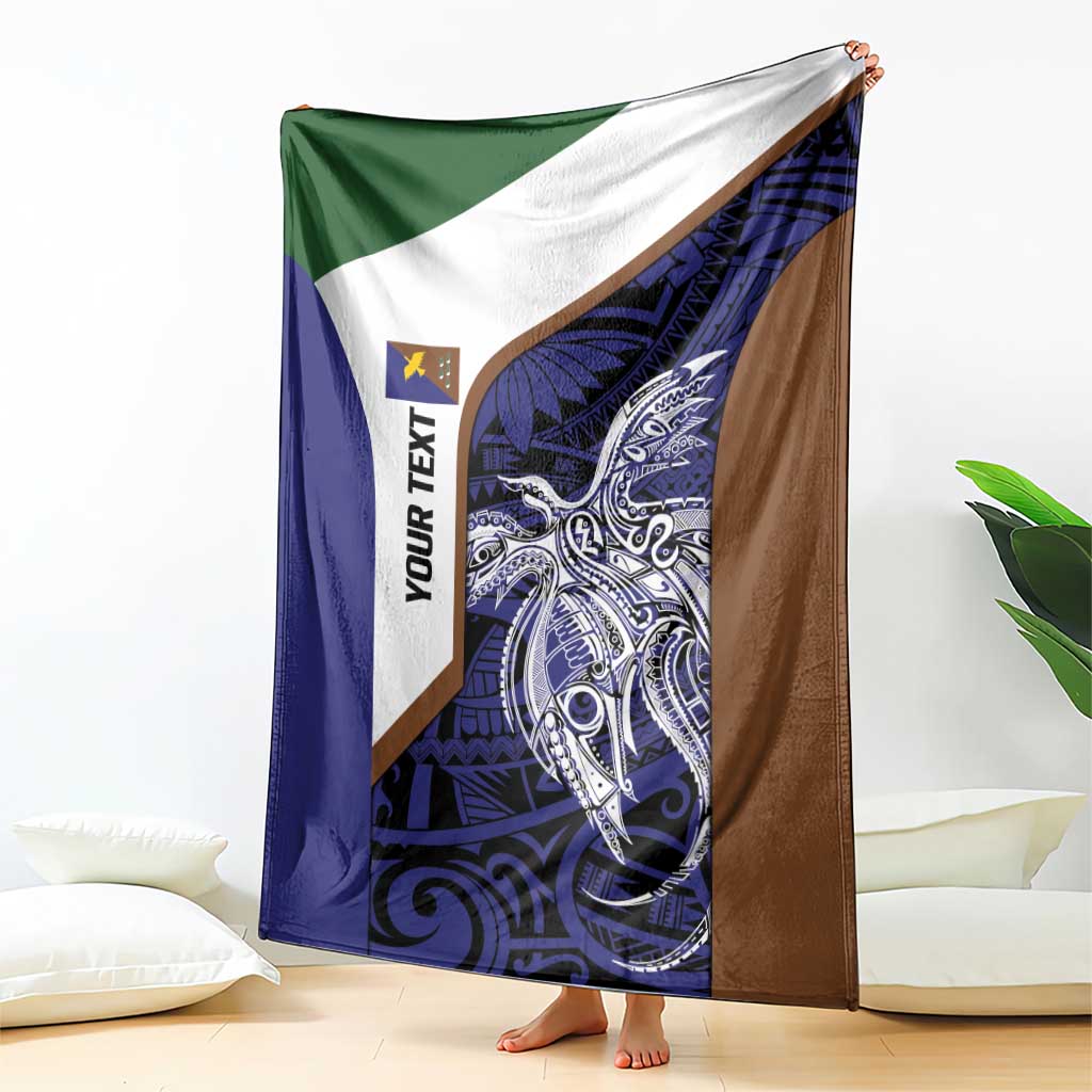 Personalised PNG Manus Province Blanket Bird of Paradise Tattoo Flag Motif LT9 - Polynesian Pride