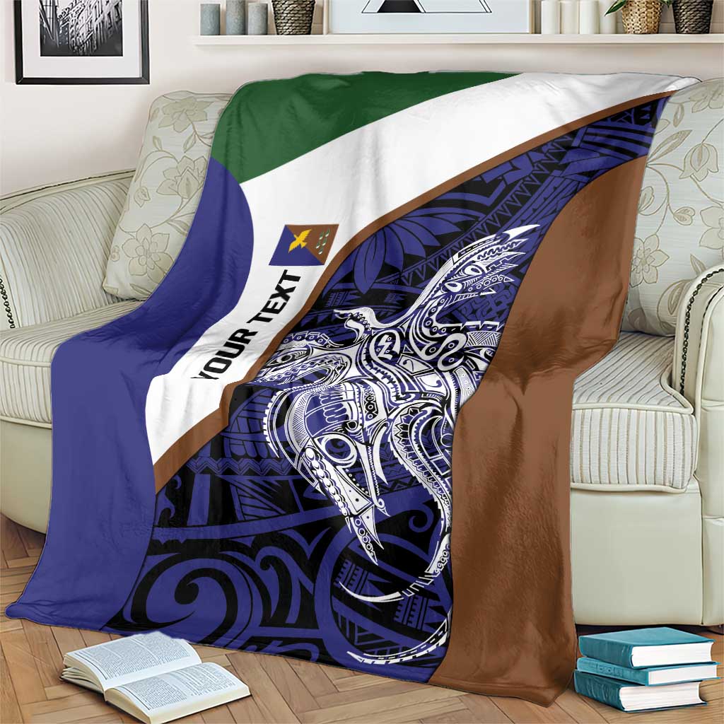 Personalised PNG Manus Province Blanket Bird of Paradise Tattoo Flag Motif LT9 - Polynesian Pride