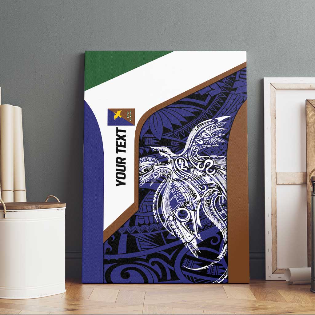 Personalised PNG Manus Province Canvas Wall Art Bird of Paradise Tattoo Flag Motif LT9 - Polynesian Pride