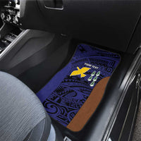 Personalised PNG Manus Province Car Mats Bird of Paradise Tattoo Flag Motif LT9 - Polynesian Pride